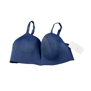 Auden Women's Sz 32D Nursing Bra Lightly Lined Wireless Two Way Straps Blue New
